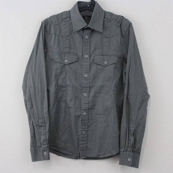Zara Other - Zara Military Olive Army Green Button Up Shirt P94